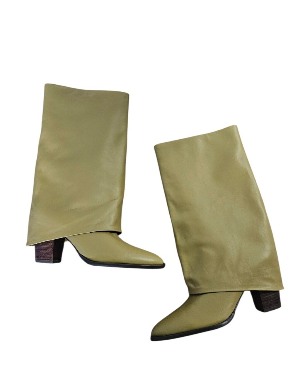 NEW Anthropologie Silent D IVORY Boot Natural Nappa Leather Size 39 - Picture 2 of 9